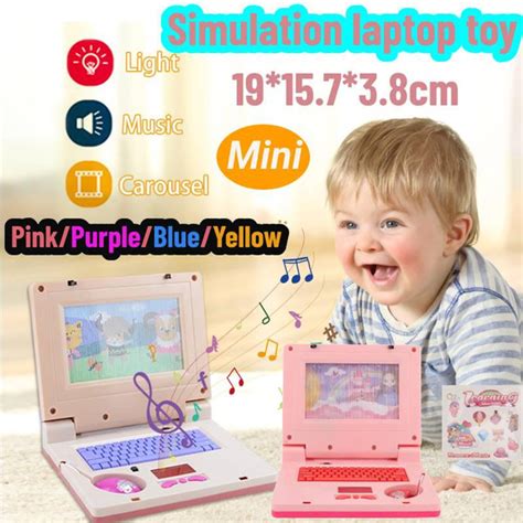 Portable Cartoon Baby Laptop Computer With Music And Movable Screen ...