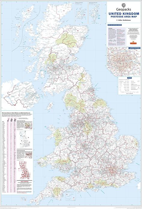Image result for UK Postcode Wall Map