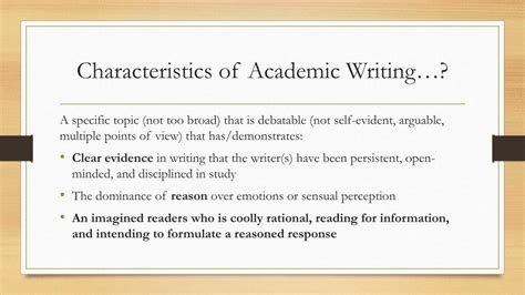 Image result for Academic Writing Characteristics