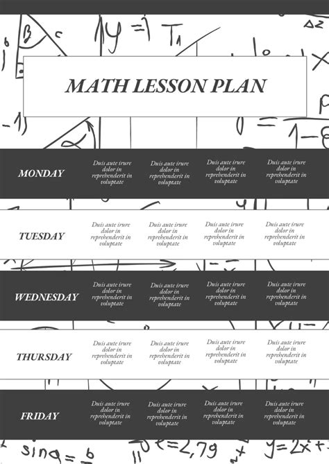 Image result for High School Math Lesson Plan Template