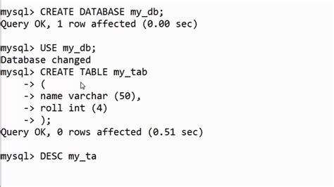 Afbeeldingsresultaten voor Table Description in SQL Command
