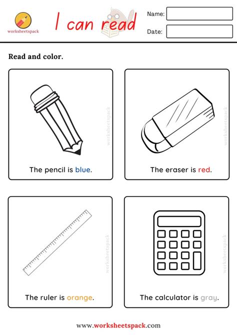 Image result for Classroom Objects Coloring Worksheet