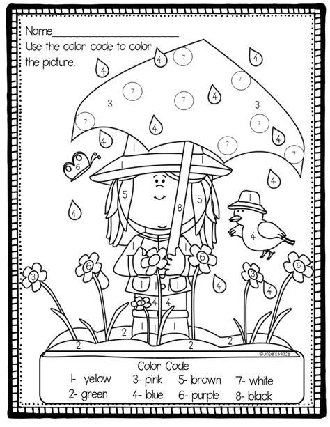 Image result for Spring Color by Code Free Printable