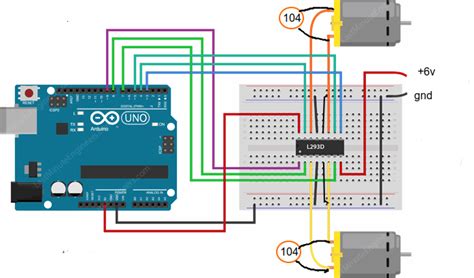 Image result for L293D Motor Driver Connection with Arduino