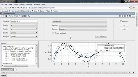 Curve Fitting MATLAB に対する画像結果