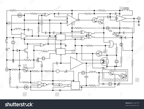Toradh íomhá ar Electronic Components Drawing
