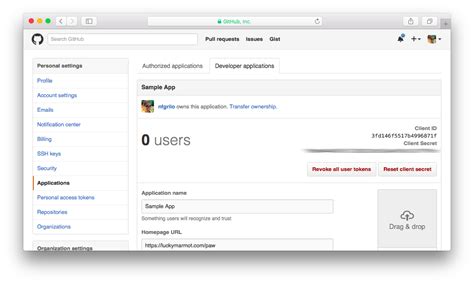 GitHub API List View に対する画像結果