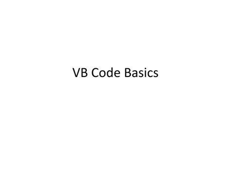 Image result for VB Basic Code
