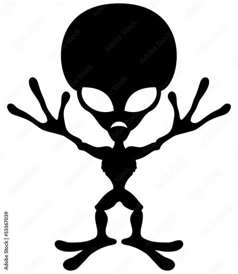 Alien silhouette. Stock Vector | Adobe Stock