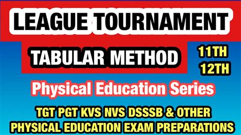 Image result for Tabular Method in Physical Education