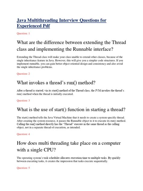 Image result for Multithreading Interview Questions