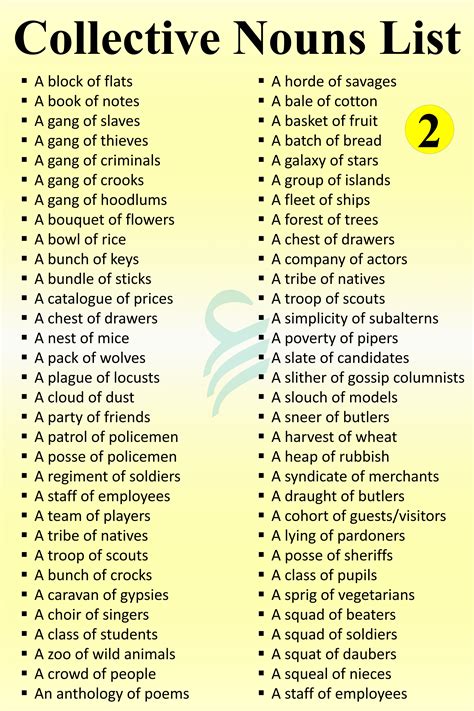 Image result for Collective Nouns Examples