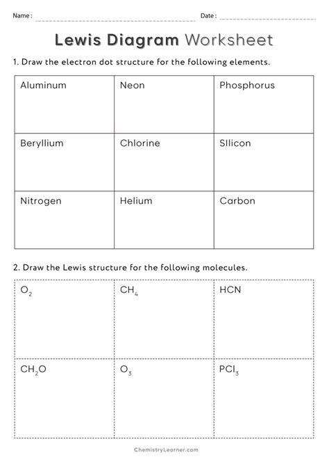 Lewis Structure Worksheet Answers に対する画像結果