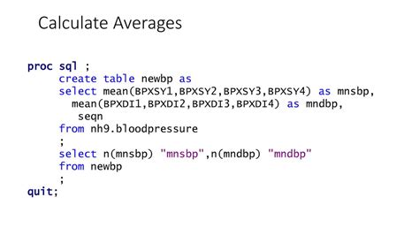 Image result for Average in Proc SQL