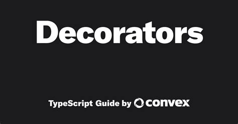 Image result for TypeScript Decorators