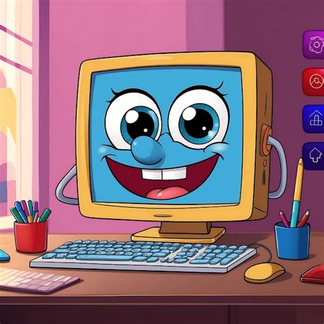 Computer Cartoon Style Images - Free Download on Freepik