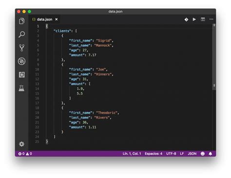 Toradh íomhá ar Formato JSON
