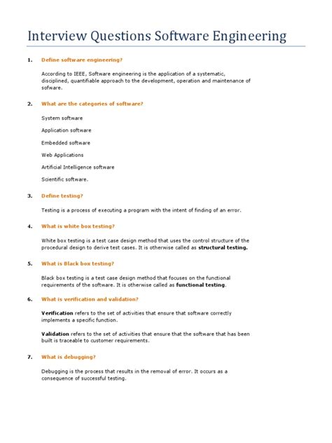 Image result for Software Engineering Interview Questions