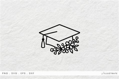 Graduation Cap with Flowers SVG Graphic by illuztrate · Creative Fabrica