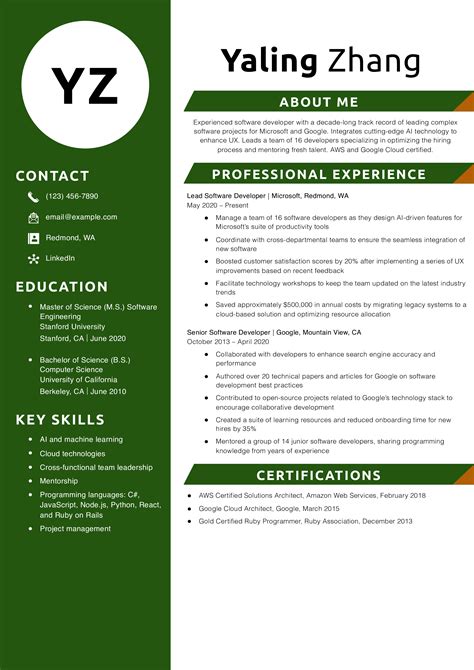 Image result for Software Developer Resume