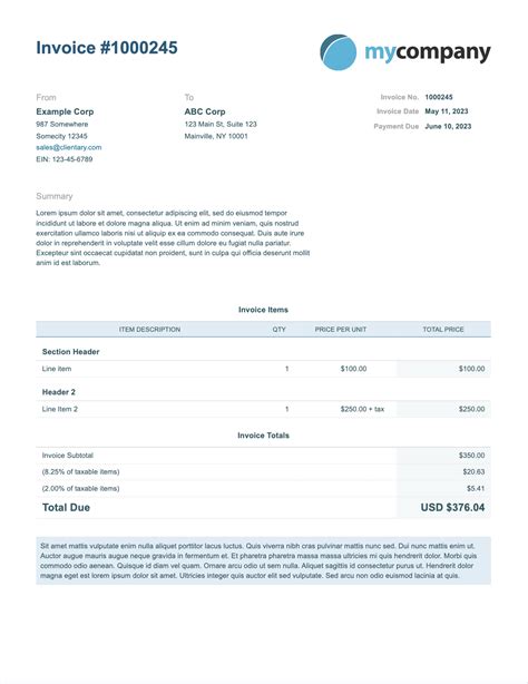 Image result for HTML/CSS Invoice Template