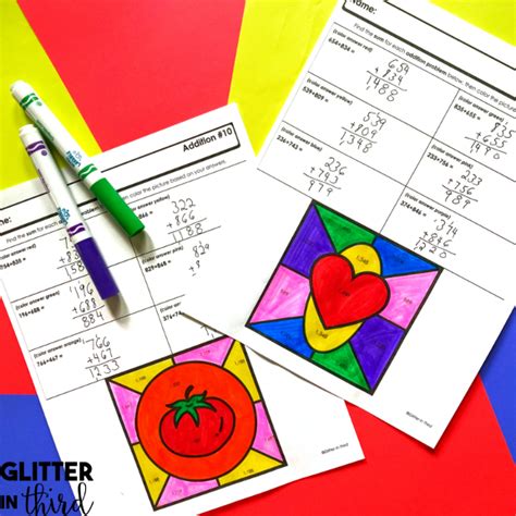 Math Worksheets Color by Number Coloring Pages に対する画像結果