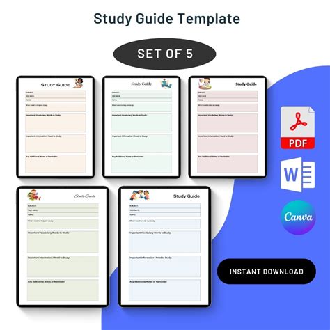 Chapter Study Guide Template に対する画像結果