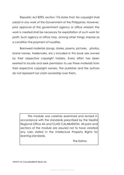 Image result for Math 6 Quarter 3 Module 2