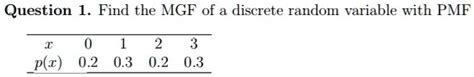 Image result for MGF Discrete Random Variabel