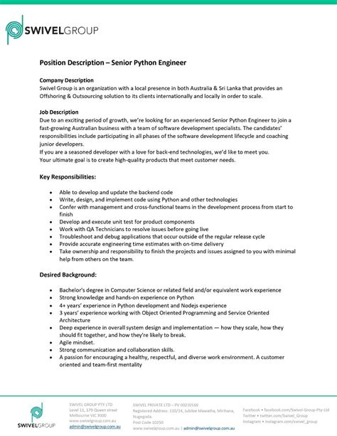 Toradh íomhá ar Python Developer Job Description Template
