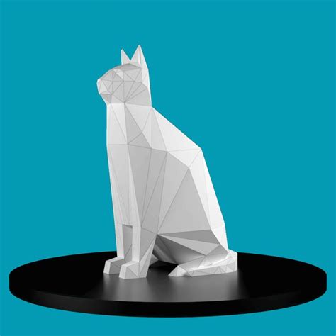 Toradh íomhá ar Low Poly Cat Model