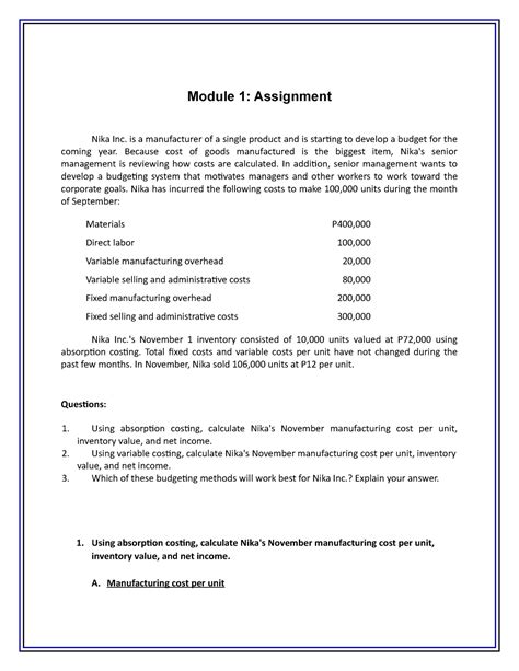 Image result for Assignment 1 Module 1