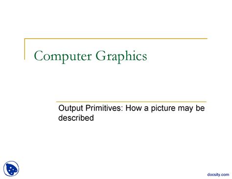 Image result for Output Primitives in Computer Graphics Notes