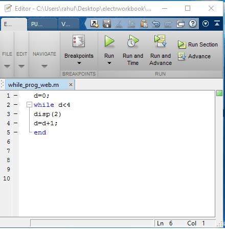 Toradh íomhá ar Write While Loop for Factorial MATLAB