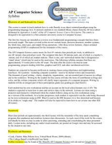 Image result for AP Computer Science Syllabus