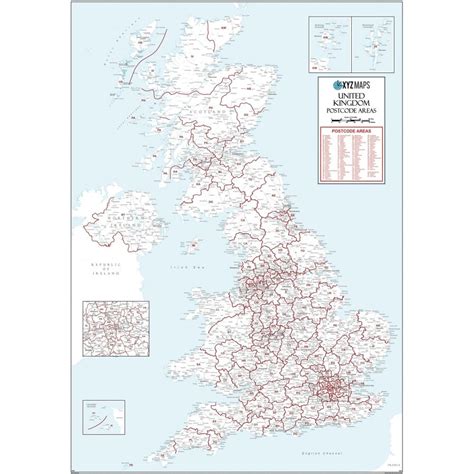 Image result for UK Postcode Wall Map