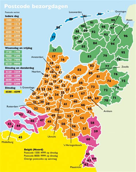 Image result for Postcode Map Nederland