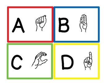 Image result for Sign Language ABC Flash Cards