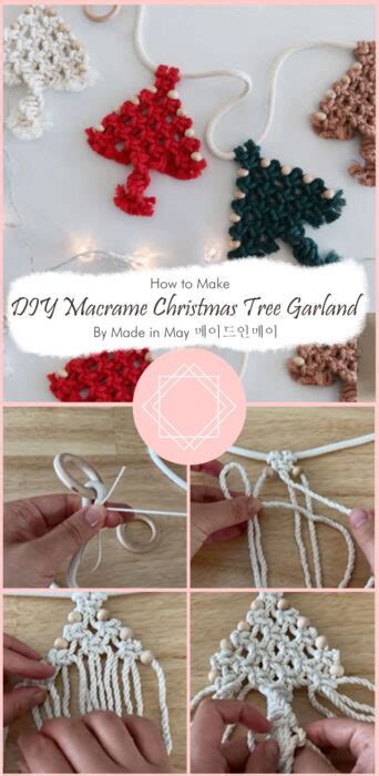 Best DIY Macrame Christmas Tree Garland Free Ideas - Carolinamontoni.com