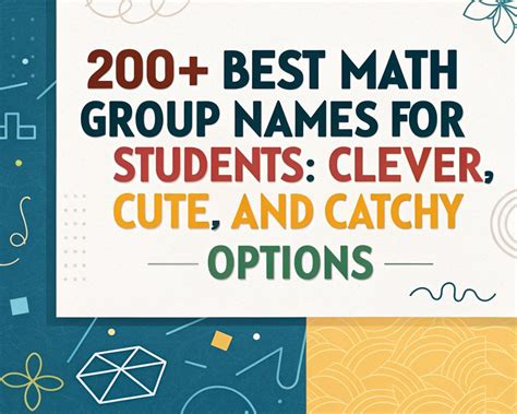 Image result for Math Group Names Theme