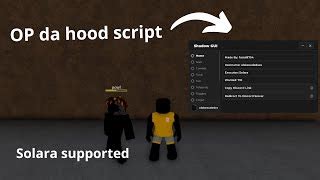Toradh íomhá ar Tbo Da Hood Script GUI