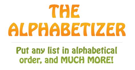 Image result for Alphabetizer
