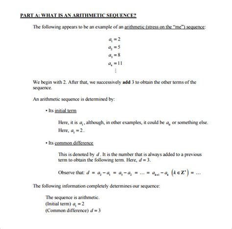 Toradh íomhá ar Arithmetic Sequence Word Problem Example