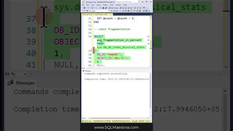 SQL Server Index માટે ઇમેજ પરિણામ