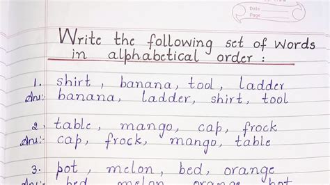 Toradh íomhá ar Alphabetical Order Direction Example