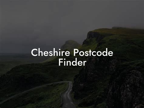 Toradh íomhá ar Cheshire Postcode Map