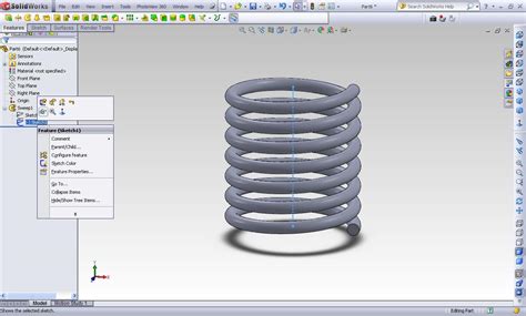 Image result for SolidWorks Spring Model