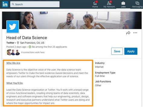 Image result for LinkedIn Job Description Examples