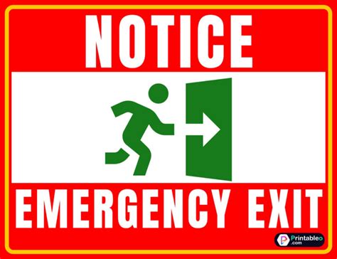 Toradh íomhá ar Printable Exit Sign PDF