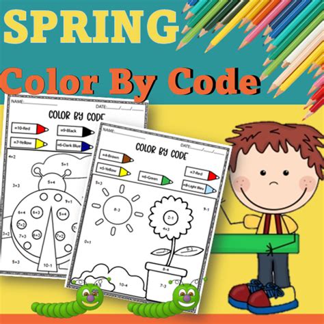 Image result for Spring Color by Code Free Printable